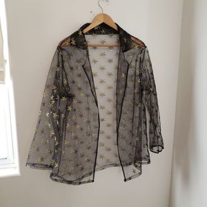 Vintage Star Print Blouse